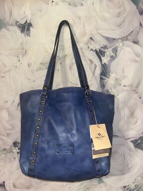 Patricia Nash Italian Leather Lione Satchel Tote Bag Large Purse Rainforest NEW